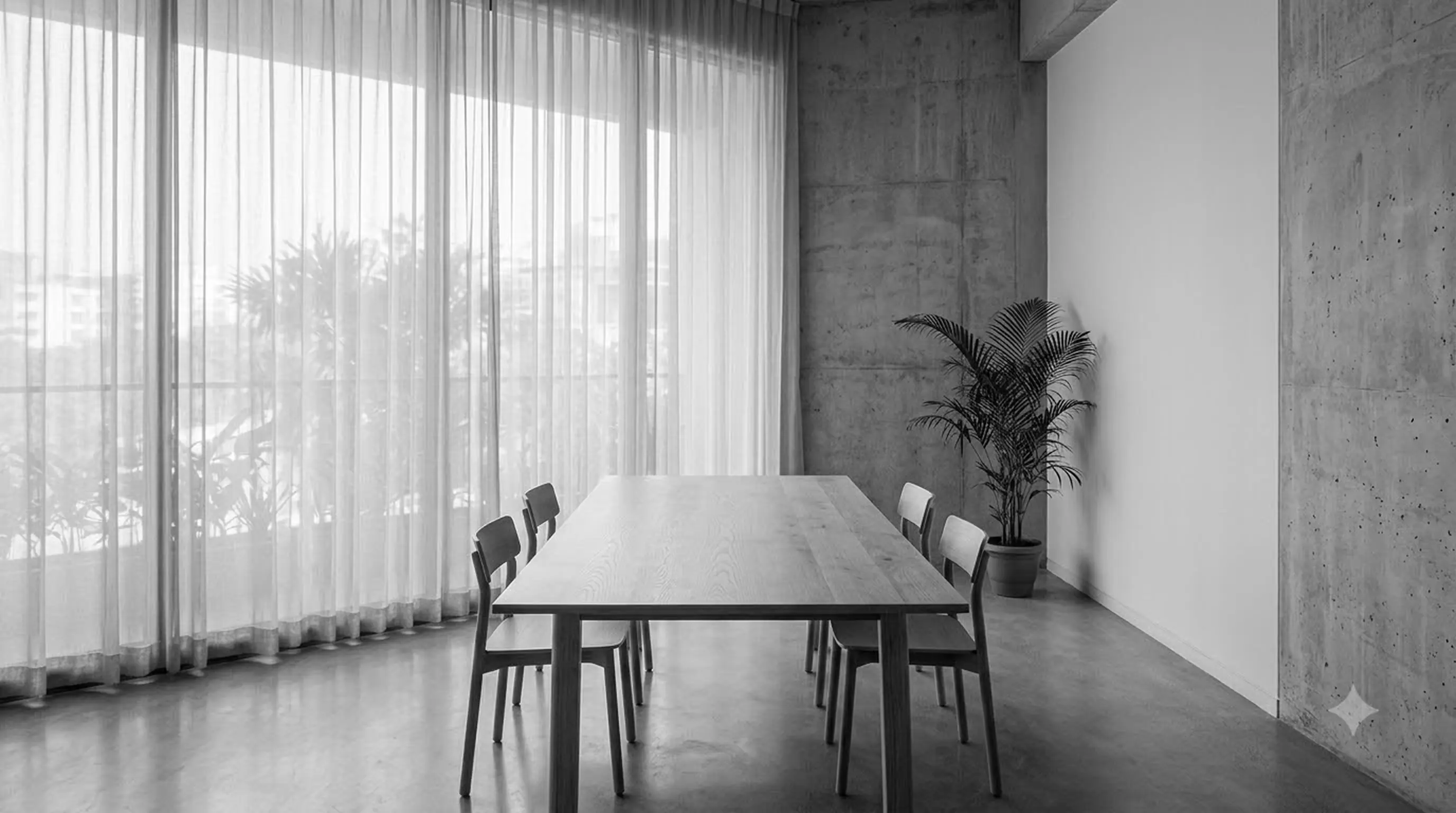 The meeting room at the Gurugram office